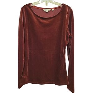 Boden Velvet Cranberry Red Long Sleeve Sweater Size 2